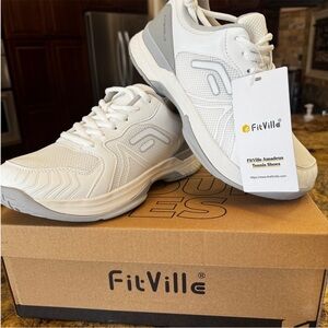 Fit Ville White & Gray Tennis Shoes